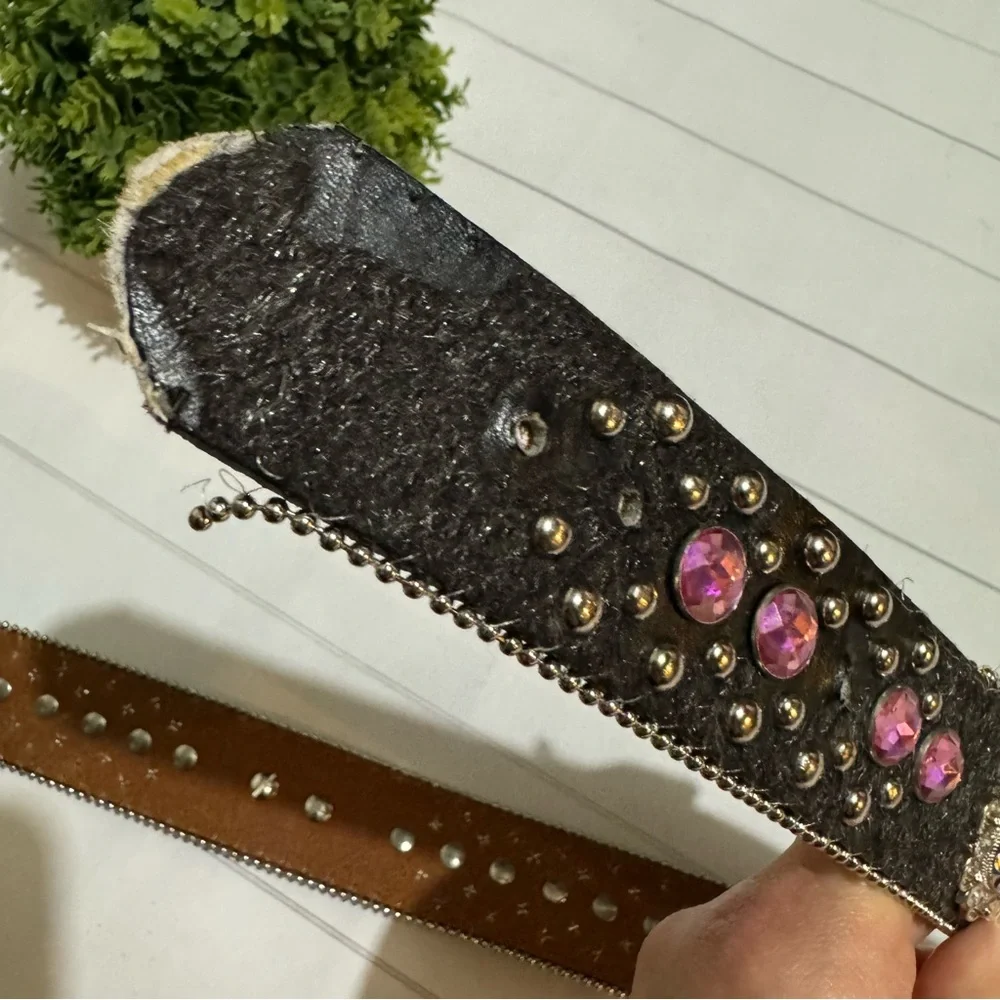 Western Rodeo Festival Pink Bejeweled Belt‎ Women’s Size Medium